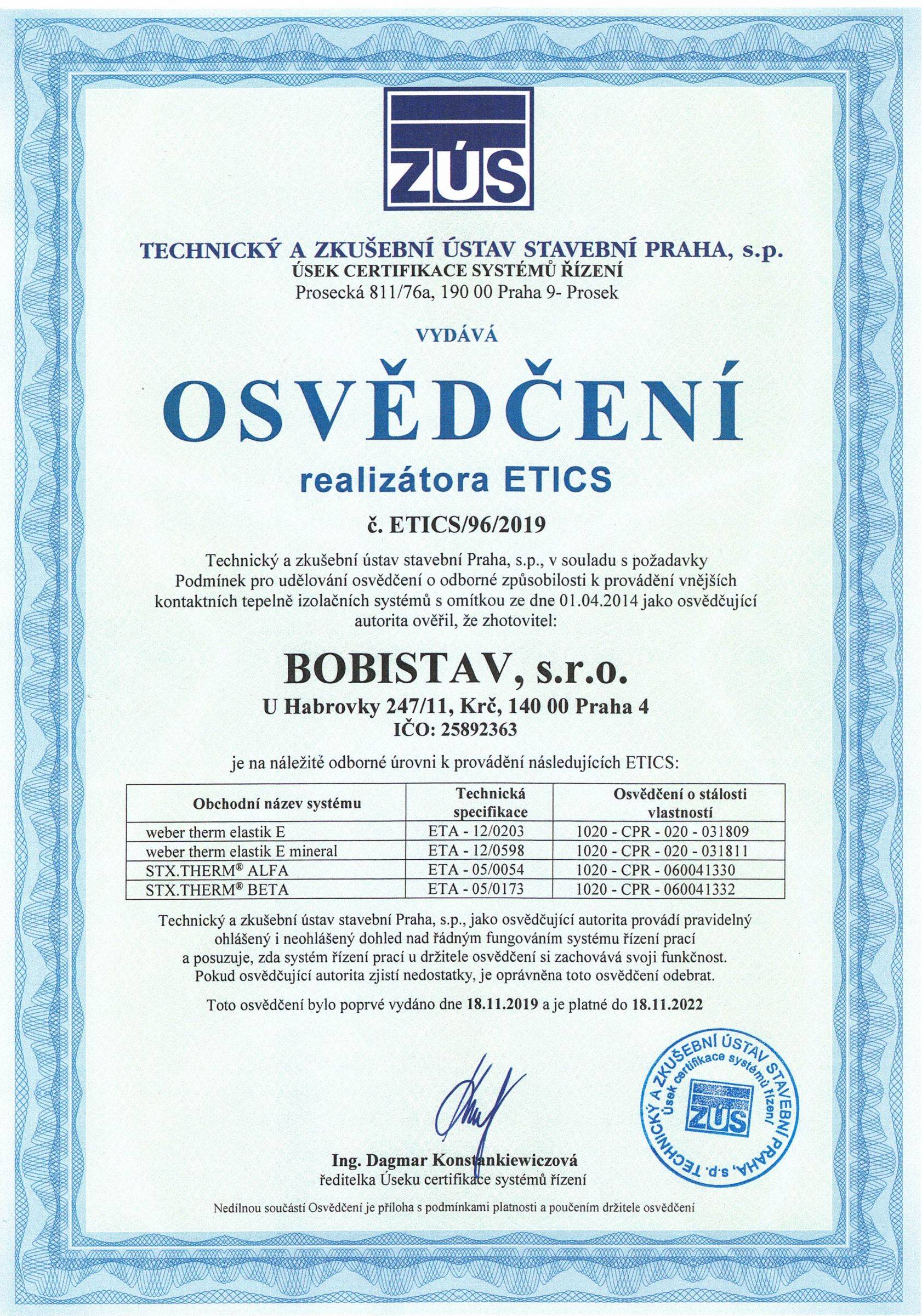 Naše certifikáty